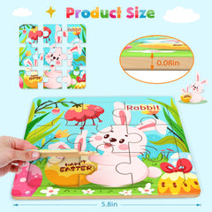 Zeoddler farm animals puzzle pack; eight designs support early learning through play.