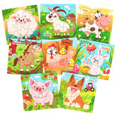 Zeoddler wooden puzzles for toddlers featuring farm animals; supports fine motor skills.
