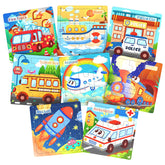 Zeoddler wooden puzzle car promotes fine motor skills and hand eye coordination