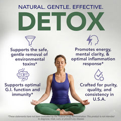 Zeo Health Zeolite Pure detox magnet action illustrates toxin attraction concept.