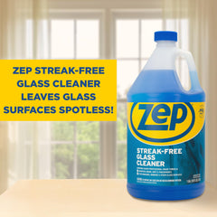 Shower doors and windows gleaming with Zep Streak-Free Glass Cleaner