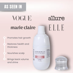Zephta H-Regrow bottle back view with ingredient list and usage