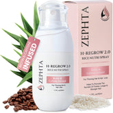 Zephta H-Regrow bottle front view showing thinning hair support claim