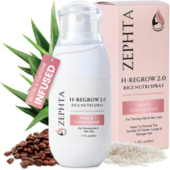Zephta H-Regrow bottle front view showing thinning hair support claim