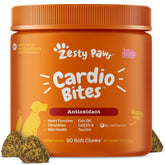 Zesty Paws Cardio Bites dog chews supporting heart health and daily energy