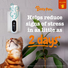 Zesty Paws cat diffuser with nebulizer technology helps ease stress