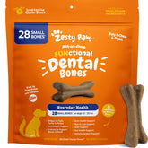 Zesty Paws Dental Bones for small dogs with cinnamon flavor for fresher breath.