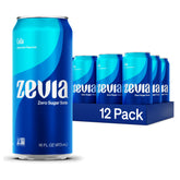 Zevia Cola 16oz can on display, zero sugar and natural sweetness