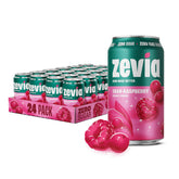 Zevia Cran-Raspberry can front with zero sugar and vibrant color for festive sipping