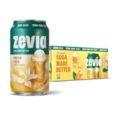 Zevia Cream Soda can 8-pack on display, zero sugar