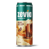 Zevia Creamy Root Beer can, zero sugar, full flavor.