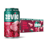 Dr Zevia soda can front view highlighting zero sugar and natural stevia sweetness.