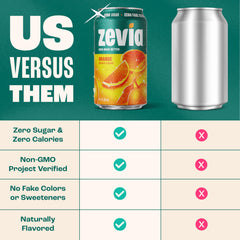 Zevia Orange bubbles closeup: lively fizz with zero calories.