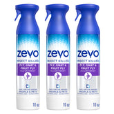 ZEVO Flying Insect Spray bottle close-up shows easy trigger for quick on-contact action.