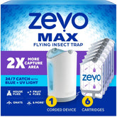 ZEVO Max bug trap base for plug-in use ensures stable, hands-free pest control.