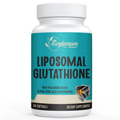 Zeylamum Glutathione softgels bottle front for daily antioxidant support