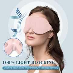 ZGGCD Sleep Mask nose-area design blocks light for full darkness
