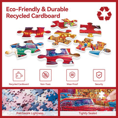 Zhiseoyi Night Car Life puzzle during assembly with chunky, durable pieces