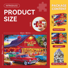 Zhiseoyi Night Car Life puzzle pieces spread for focused assembly