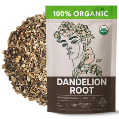 Zhivana Organics dandelion root tea loose leaves for gentle liver support and digestion
