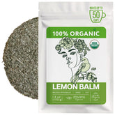 Zhivana Organics lemon balm tea loose-leaf bundle for a calming ritual.