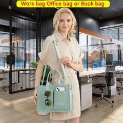 ZHMO tote features magnetic closure for quick access and security.