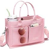 ZHMO canvas tote with padded laptop compartment keeps your 14 inch device organized