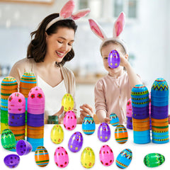 ZICZLI durable plastic Easter eggs for repeated use and kid-safe play.
