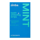 Zimba mint whitening strips pack for convenient at-home whitening after daily coffee