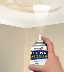 Zinsser Ceiling Paint Flat White finish resists mold and mildew on interior ceilings.