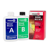 Zinsser Wood Bleach Kit bottle close-up brightens interior wood surfaces.