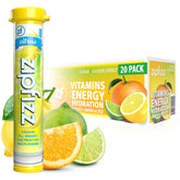 Zipfizz citrus energy powder packet dissolving in water for sustained energy