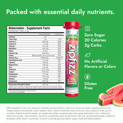Zipfizz Watermelon serving tube shown for portable energy and hydration.