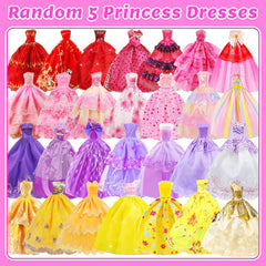 Five wedding gowns by ZITA ELEMENT for pretend ceremonies.