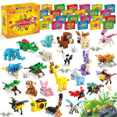 Zitetbolo 24-pack animal building blocks for party favors and play