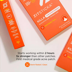 ZitSticka KILLA 2% salicylic acid ingredient highlighted.