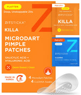 ZitSticka KILLA patch closeup showing precision microdarts for early zits