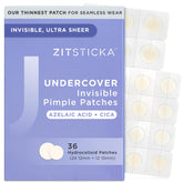 ZitSticka Undercover patches on the face for discreet daytime care.