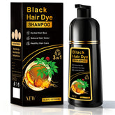ZIXSIRP black hair dye shampoo bottle being poured for quick gray coverage.
