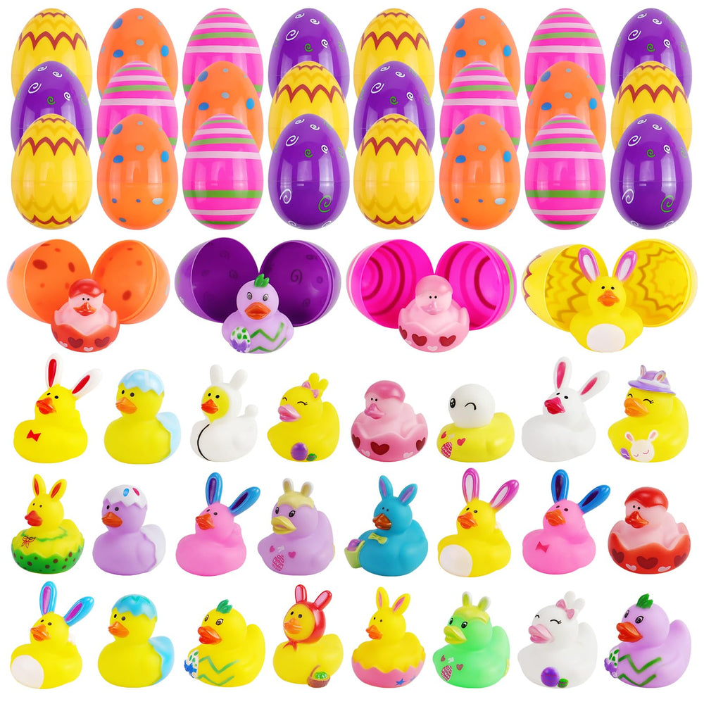 ZIZICG prefilled Easter eggs with ducks for colorful baskets