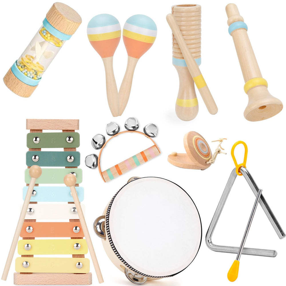 ZJEFUNS baby Xylophone with colorful wooden bars for early rhythm play