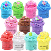 ZJOFP Butte Slime Kit 11 Pack with color swirls for creative play.