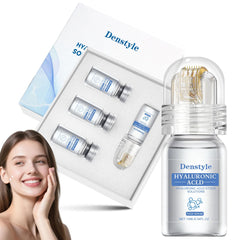 ZJRUI Micro Needling Kit face roller in action, promoting at-home hydration and smoother texture