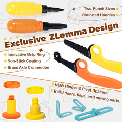 ZLemma Cardboard Kit bolt-nut system creates sturdy, reusable builds for imagination