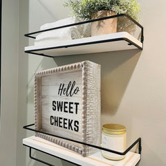 ZLFart hello sweet cheeks sign creates a cheeky focal point for guests.