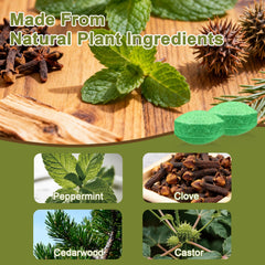 ZNZTO mouse repellent ball close-up shows plant-based ingredients for gentle deterrence.