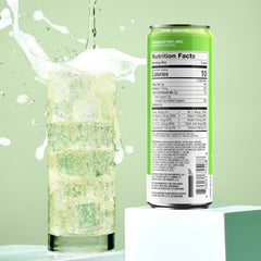 ZOA Green Apple label closeup emphasizes daily Vitamin C and B-vitamins