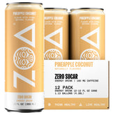 ZOA Pineapple Coconut energy can showing zero sugar formula for clean, steady energy