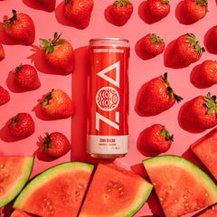 ZOA's nutrition label close-up shows vitamin C and B-vitamins content.