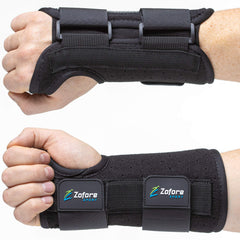 ZOFORE SPORT left carpal tunnel wrist brace with splint improving stability during daily tasks.